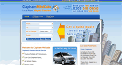 Desktop Screenshot of claphamtaxi.co.uk